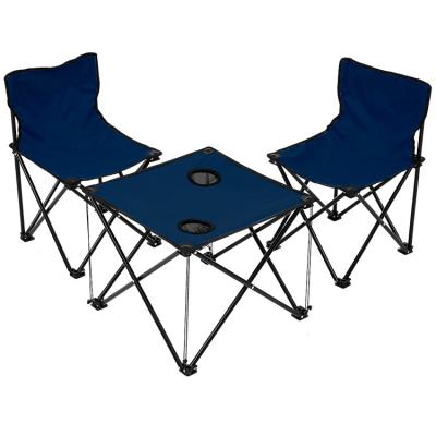 China Comfortable Vacation Beach Folding Table and Chair Set Cheap Price Fashionable Portable Beach Chairs Picnic Sets for sale