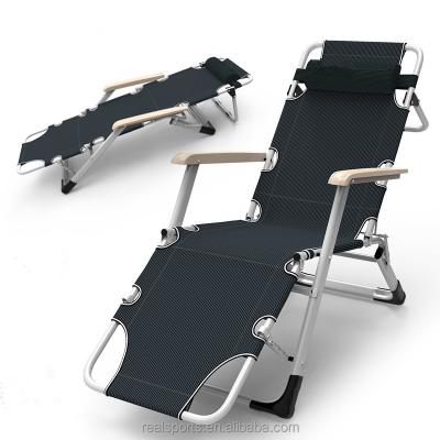 China High quality eco-friendly garden folding chair with footstool/weightlessness lounge chair with headrest for sale