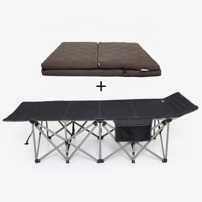 China Portable Folding Folding Bed Army Folding Crib Camping Bed Portable Size Foldable Simple Design Steel Frame for sale