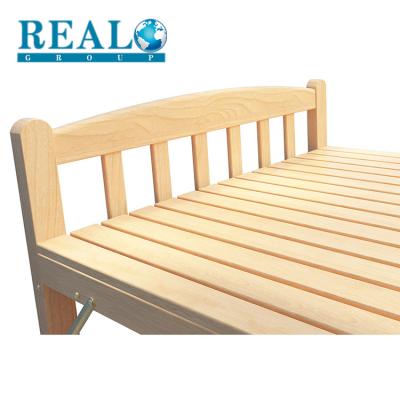 China Portable High Quality Comfortable Folding Single Bed Metal Frame Cheap Bed Wooden Bed for sale