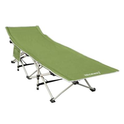 中国 New style single metal folding bed foldable with side bag lightweight cradle folding bag camping cradle carry hot sale 販売のため