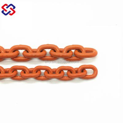 China 8mm Plastic Powder Coating Grade100 Factory Alloy Connecting Standard High Tensile Chains for sale