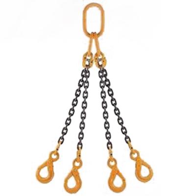 China Connecting 16X64mm G80 Blackened Alloy Steel Lifting Chains Sling Manufacturers EN818-2 Chain High Tensile Chain for sale