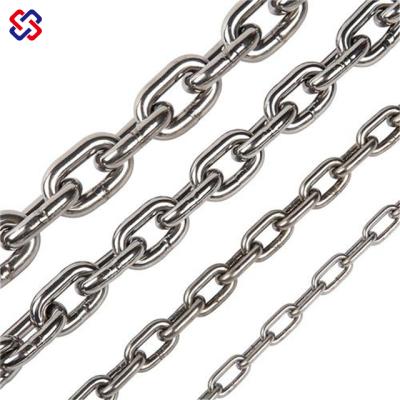 China 2-13mm Manufacture Supply Standard Stainless Steel Sus304/316 DIN5685a Short Travel Link Chain for sale