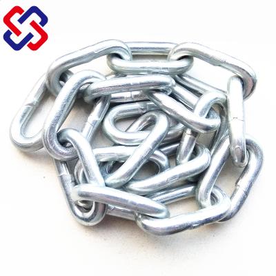 China NACM96 Grade 7mm-16mm High 43 Test Travel Galvanized Smooth Welded Link Chains for sale