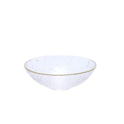 China Phnom Penh Salad Bowl Fruit Bowl Dessert Oatmeal Breakfast Viable Home Glass Transparent Large Bubble Noodle Rolls for sale