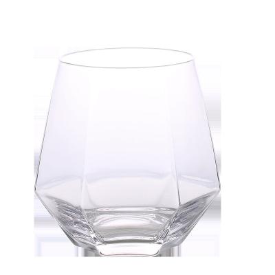 China Current Hexagon Diamond Cup Creative Personality Hexagon Juice Glass Home Diamond Cup for sale