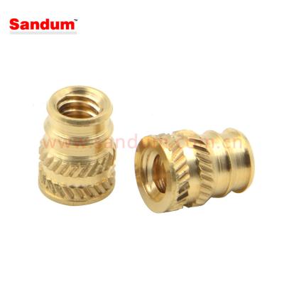 China Heavy Industry Brass M4 Ultrasonic Heat Staking Knurled Nut For Plastics for sale