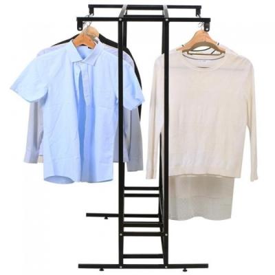 China Metal Double Sided Clothes Rack Rack Hanger Rack for sale