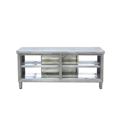 China Modern High Quality Stainless Steel Table Kitchen Work Table Stainless Steel Workbench for sale