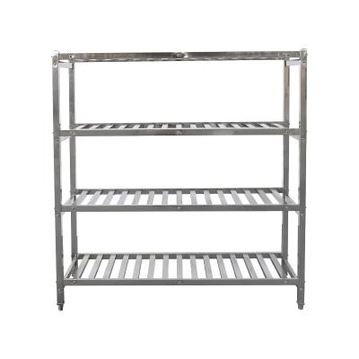 China High Quality Stocked Custom Size Stainless Steel Shelf Storage Rack Shelf Kitchen Racks Wholesale for sale