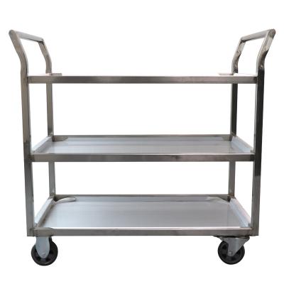 China Stainless-Steel-Hotel-Restaurant-Food-Trolley-Trolley-for-Storage-Transportation for sale