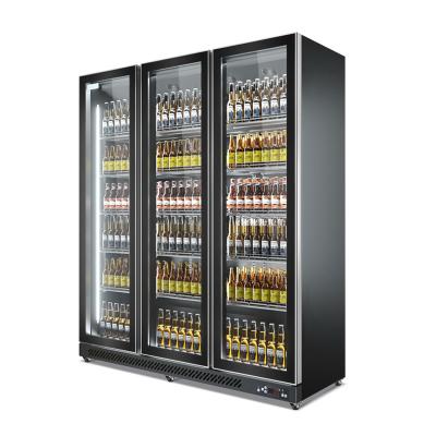 China High Quality Supermarket Three Doors Cooler Refrigerator Single-temperature Commercial Beverage Beer Freezer for sale