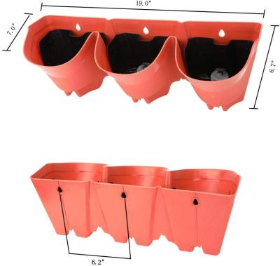 China Pastoral Red 36 Pockets Brick Outdoor Living Wall Self Watering Vertical Garden Planters Flower Pots for sale