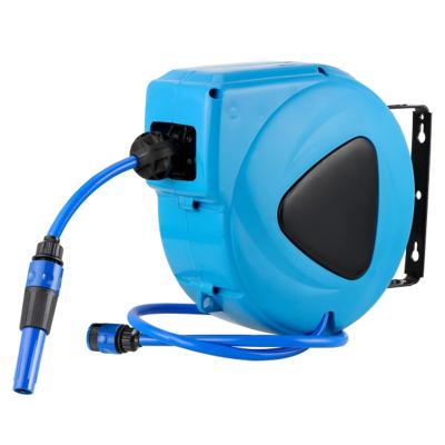 China 18M Portable Lightweight Retractable Adjustable PVC Water Hose Reels For Exterior Wall for sale