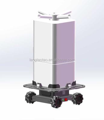 China Walking Chassis For Air Purifier 4D Robot Smart Chassis Auto Remote Control Mecanum Wheel For 25kg Load With Cylindrical Square Style for sale