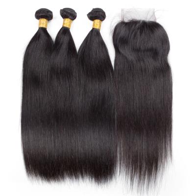 China Silky Straight Wave 10A Grade Real Mink Brazilian Virgin Hair Unprocessed Brazilian Virgin Hair Silky Straight Bundles for sale