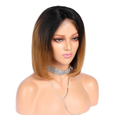 China Wholesale #T1B30 Bob Wigs Human Hair 13x4 Full Lace Front Wigs Silky Straight Lace Front Wigs Virgin Hair Wave 13x4 for sale