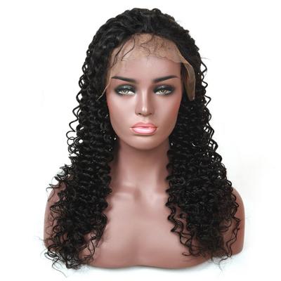 China Virgin Deep Wave Unprocessed Cuticle Aligned Swiss Deep Wave Full Lace Wig Free Sample Raw Indian Hair Vendors Lace Hair for sale