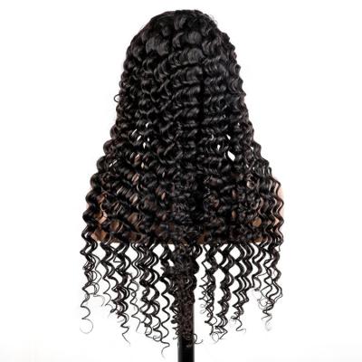 China Real Mink Virgin Hair Brazilian HD Lace Front Human Hair Wigs Brazilian Deep Wave Headband Full Lace Wig Pre Plucked Hair 100% for sale