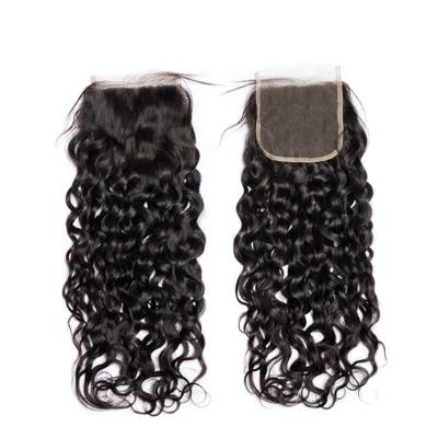 China Unprocessed Brazilian Virgin Remy Hair 4x4 5x5 6x6 7x7 13x4 13x6 2x6 360 Wave Frontal 4x4 Lace Front Closure Regular Top Swiss Hair for sale