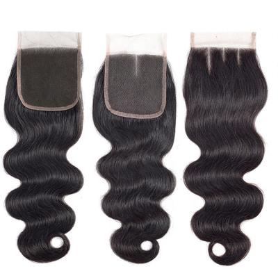 China Cheap Regular Wave Brazilian Virgin Cuticle Aligned Swiss Lace Closure & Hairband 4x4 2x6 5x5 13x4 13x6 6x6 7x7 360 Frontal Closure for sale