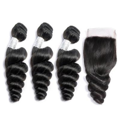 China Best Price New Product Online Wave Brazilian Hair Loose Wave Hair Extension Dubai With Closure for sale