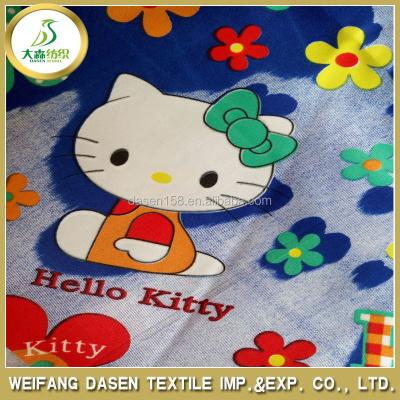 China Chinese Wholesale Anti-Static Supplier Hello Kitty Polyester Fabric For Bedspread for sale