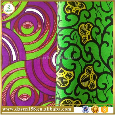 China Dasen Textile 100% Cotton Fabric Hot Sale / New Design Polyester African Wax Prints Fabric for sale