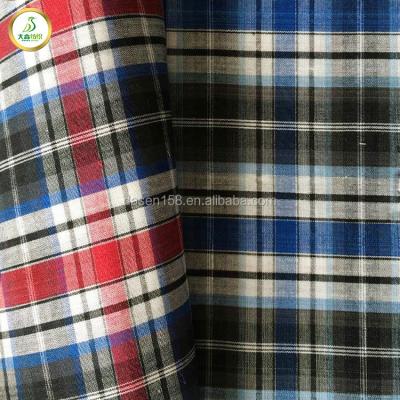 China Stock Fabric Plaid Tear-Resistant Yarn Dyed 100% Cotton Fabric With Low Price for sale