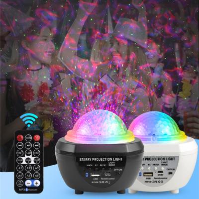 China Contemporary Smart Laser 3d Night Lamp, Led Stars Projection Speaker Pro, Starry Sky Projector Glitter Rotating Water With Music for sale