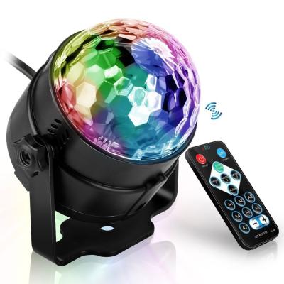 China Mini RGB Stage LED Crystal Magic Ball Light 3W Laser Light With Remote Control For Party Disco Club DJ Light US/EU Plug for sale