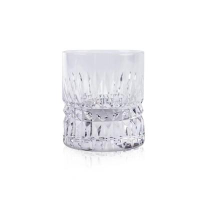 China Hand Engraving Hot Sale Liquor Whiskey Diamond Cutting Unique Wine Glass Cup Crystal Drinking for sale