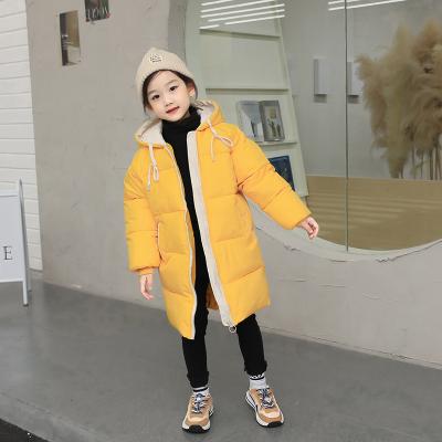 China Thicker Boys Breathable Hooded Medium Girls Bubble Jacket Jacket Factory Price Solid Color Warm for sale