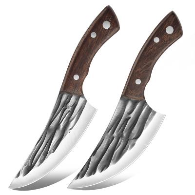 China Viable Handmade Forged Chef Knife Outdoor Cutter Full Tang Knife Tool Meat Chopping Cleaver Butcher Stainless Steel Kitchen Knife for sale