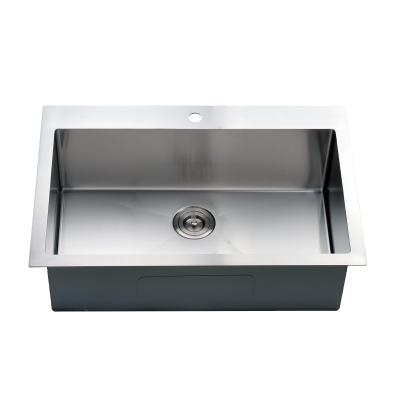 China Without Faucet OEM 33 Inch Sanitary Ware Double Bowl Topmount Stainless Steel Farmhouse Sink for sale