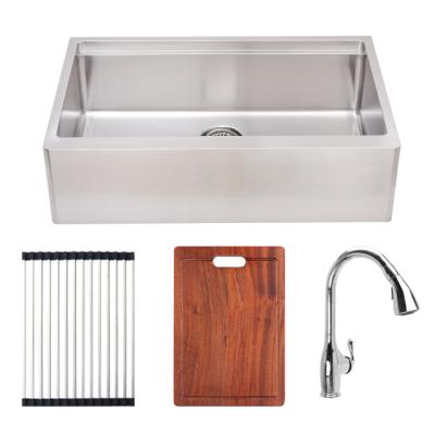 China Without Faucet US&CAN Hot Sales Single Bowl Apron Sink, 33 Inch Stainless Steel Sink Framhouse Sink And Accessories for sale