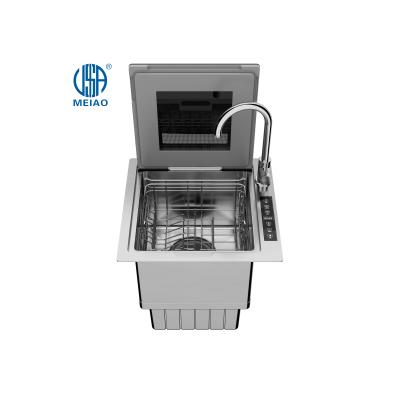 China Stainless Steel Single Automatic Sink Drawer Dishwasher Meiao Malaysia Style Dishwasher Countertop Wash Dishwasher Machine for sale