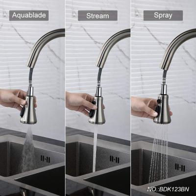 China Durable Sense Faucets American Design Single Lever Kitchen Mixer With Pull Out Spray Kitchen Faucet for sale