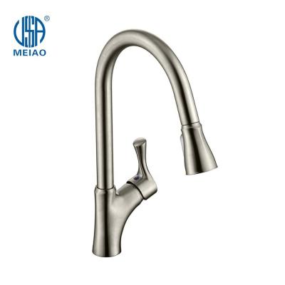 China Sense Faucets Kitchen Faucet With Pull Down Sprayer Stainless Steel Nickel Brushed Mixer Tap for sale