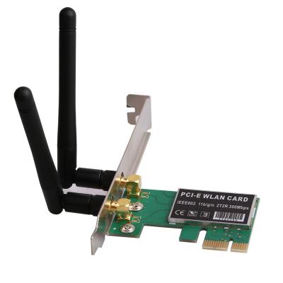 China Win XP/Vista/Win 7/Win 8/Win10/Linux/ MAC IEEE802.11 300Mbps 2T2R Wlan Controller Wireless PCI Express Network Adapter for sale