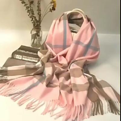 China European American 100% Fashion Lady Warm Long Pure Color Cashmere Shawl Winter Scarf Women for sale