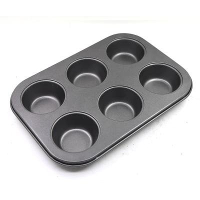 China Custom Black Bakeware Gift Nonstick 6 8 Pan Square Christmas Cupcake Baking 12 Cup Muffin Tray for sale