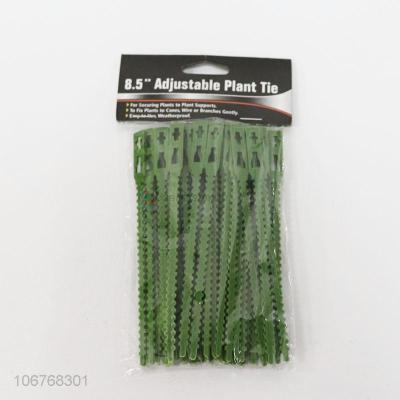 China 50pcs Factory Plastic High Quality Green Plastic Ties Garden Ties for sale