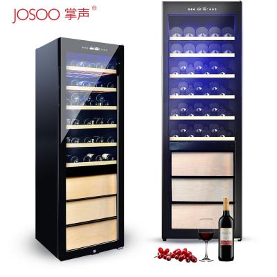 China Double Zone Constant Temperature Drawer Wine Cooler Tea Storage Cabinet Fridge Cellar Refrigerators Supplier JOSOO for sale