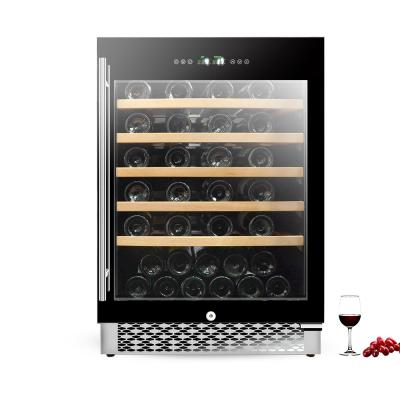 China Constant Temperature 54 Liter Bottles Display Cellar Fridge Small Wine Cooling Device 150 Cooler Refrigerator 16 Bottles for sale