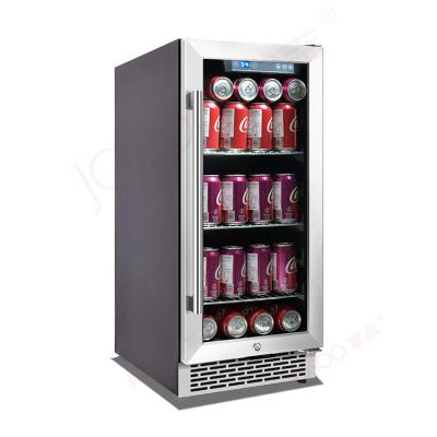 China Constant Temperature JOSOO 36 Bottles 88L Door Zone Compressor Wine Cooler Single Beverage Glass Wine Cooler Chiller for sale