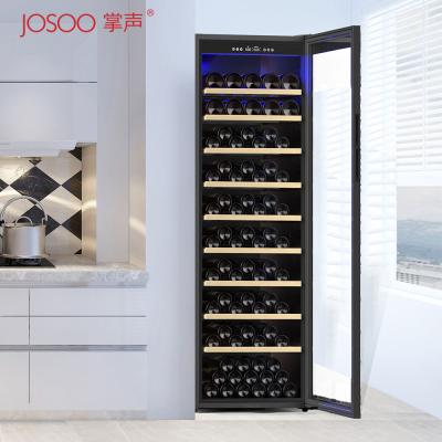 China JOSOO Electric Wooden Black LED Stainless Steel Electronic Wine Temperature 120 Display Fridge Door White Light Outdoor Glass Freezer Price for sale