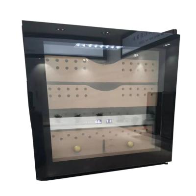 China Constant Temperature 40L Cigar Humidor with Digital Control, Glass Door Cigar Box for sale