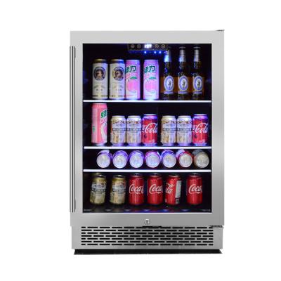 China COMPRESSOR 36 bottle wien cooler door led mini bar stainless steel restaurant wine beerwine cabinet lightweight vertical built-in cooling fridge for sale